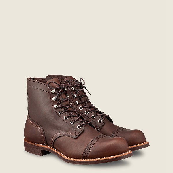 Botas Red Wing Heritage Hombre Marrom - Iron Ranger - 6-Inch Harness Cuero - 086-AHMYJT